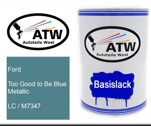 Ford, Too Good to Be Blue Metallic, LC / M7347: 500ml Lackdose, von ATW Autoteile West.